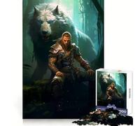 Viking God Thor Odin Wolf 1000 Adult Pieces Jigsaw Puzzle Boost Memory Time Well Spent Quality Cut (38x52cm)