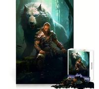 Viking God Thor Odin Wolf Puzzles for Adults 1000 Piece Cognitive Boost Leisure Activity Nice Gift (50x75cm)
