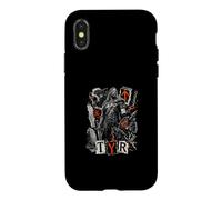 Viking God TYR Battle Warrior Wolves Runes Case for iPhone X/XS