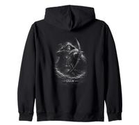 Viking God Ullr Norse Archer Zip Hoodie