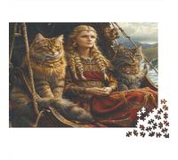 Viking Goddess Jigsaw Puzzles 1000 Pieces Freya DIY Puzzle Toys Relax Puzzles Games Home Decoration Impossible Puzzles Games Gift Multi Colour 1000pcs 75 * 50cm