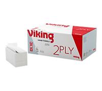 Viking Hand Towel V-fold White 2 Ply 25x23 cm 3750 sheets