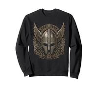 Viking Helmet Norse Mythology Nordic Warrior Rune Symbol Sweatshirt