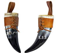 Viking Horn Beer Horn Mug Medieval Drinking Horn Leather Holder Mug