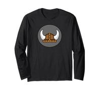 Viking Horns Helmet Scandinavian Swedish Norwegian Design Long Sleeve T-Shirt