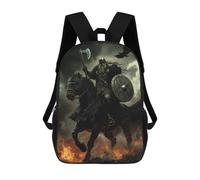 Viking-Horses Horseback Gothic Backpack for Men Women 17 Inch Laptop Backpack Travel Hiking Daypack