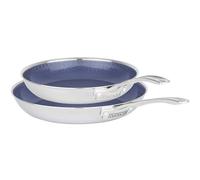 Viking Hybrid Plus 3-Ply Ceramic Nonstick Frying Pan, Made Without PFAS, 2-Piece Induction Fry Pan Set, 9.5 and 11 Inch, Metal Utensil Safe, Oven Safe to 500F