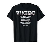 Viking, I Do What I Want, When I Want, Where I Want, Except Value Graphic T-Shirt, Men, Black, S