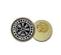 Viking Icelandic COMPAS badge Metal pins Norway Vegvisir Emblem pin gift
