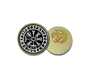 Viking Icelandic COMPAS badge Metal pins Norway Vegvisir Emblem pin gift