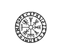 Viking Icelandic symbol TEMPORARY Tattoo compass Vegvisir