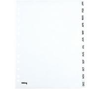 Viking Jan - Dec Alphabetical Dividers A4 White 12 Part PP (Polypropylene) 11 Holes 400195042