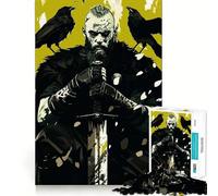 Viking Jarl Adults 1000 Piece Jigsaw Puzzle Memory Fun Game Clean Cut Sturdy Components Unique Gift for Stress Relief (50x75cm)