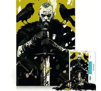 Viking Jarl Jigsaw Puzzle 1000 Pieces Mental Focus Game Precision Cut Smooth Edges Absorbing Activity for Quiet Nights (38x52cm)