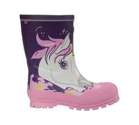 Viking Jolly Print Wellington boots Unisex Children, Purple Multi, 14 UK