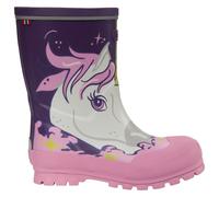 Viking Jolly Print Wellington boots Unisex Children, Purple Multi, 13 UK Child