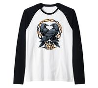 Viking Knotwork Odins Raven Valhalla Norse Mythology Raglan Baseball Tee