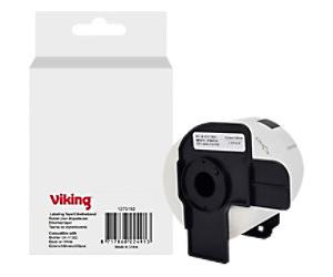 Viking Label Roll Compatible Brother DK-11202 WB-BRRLD11202-WT Adhesive Black on White 62 x 90 mm Thermal 300 Labels