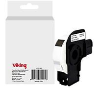 Viking Label Roll Compatible Brother DK-11204 WB-BRRLD11204-WT Adhesive Black on White 17 x 85 mm Thermal 400 Labels
