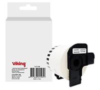 Viking Label Roll Compatible Brother DK-22205 WB-BRRLD22205-WT Adhesive Black on White 62 x 90 mm Thermal 30 m