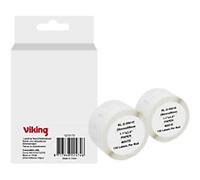 Viking Label Roll Compatible DYMO S0722370 WB-DMRL99010-WT-2 Adhesive Black on White 28 x 69 mm Thermal 130 Labels