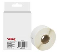Viking Label Roll Compatible DYMO S0722520 WB-DMRL11352-WT Adhesive Black on White 25 x 85 mm Thermal 500 Labels