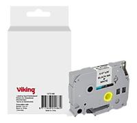 Viking Labelling Tape Compatible Brother TZe-231 WB-BRRLT231-WT Adhesive Black on White 12 x 93 mm Thermal
