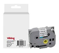 Viking Labelling Tape Compatible Brother TZe-251 WB-BRRLT251-WT Adhesive Black on White 24 x 93 mm Thermal