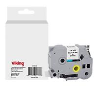 Viking Labelling Tape Compatible Brother TZe-261 WB-BRRLT261-WT Adhesive Black on White 36 x 93 mm Thermal