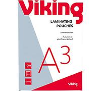 Viking Laminating Pouch A3 Glossy 125 microns (2 x 125) Transparent Pack of 100