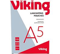 Viking Laminating Pouches A5 Glossy 250 (2 x 125 microns) Transparent Pack of 100
