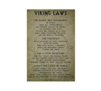 Viking Laws Be Brave And Aggressive Canvas Poster Wall Art Decor Print Picture Paintings for Living Room Bedroom Decoration 08x12inch(20x30cm)
