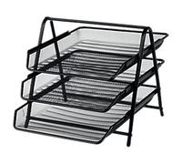 Viking Letter Tray Metal Non Stackable A4 Black