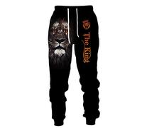 Viking Lion 3D Printed Jogger Sweatpants Cuffed Hem Sports Tracksuit Bottoms Casual Training Trousers for Women Men