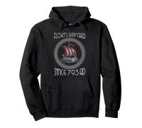 Viking Longship Shipyard Norse History Voyage Badge Art Pullover Hoodie
