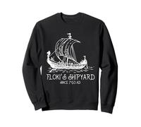 Viking Longship Shipyard Norse History Voyage Badge Art Sweatshirt