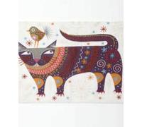 viking loom CAT by Nancy Nicholson Embroidery kit .20x29cm Design Printed on 34 cm Square Cotton Fabric with Everything to Complete