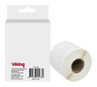 Viking LW Label Roll Compatible DYMO 99014 WB-DMRL99014-WT Adhesive Black on White 54 x 64 mm Thermal 220 Labels