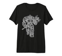 Viking Mech Blueprint Shirt Nordic Warrior Design Mech Robot Premium T-Shirt