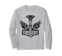 Viking Mjolnir Wolf Norse Pagan Thors Hammer Long Sleeve T-Shirt