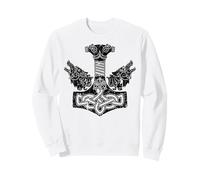 Viking Mjolnir Wolf Norse Pagan Thors Hammer Sweatshirt
