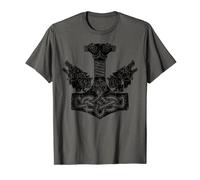 Viking Mjolnir Wolf Norse Pagan Thors Hammer T-Shirt