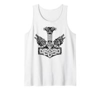 Viking Mjolnir Wolf Norse Pagan Thors Hammer Tank Top