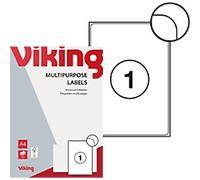 Viking Multipurpose Labels Adhesive Special format White 19.96 x 28.91 cm 100 Sheets of 1 Label