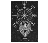 Viking Myth 1000 Pieces Wooden Jigsaw Puzzle for Adults Puzzles Brain Exercise Challenge High Difficulty Game for Kids （78×53cm）