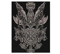 Viking Myth 500 Piece Wooden Jigsaw Puzzles for Adults Puzzle Learning Educational Toys Family Games for Kids Jigsaws 55×41cm