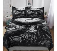 Viking Myth Duvet Cover Set Kids Bed Cover Adults Bedroom Quilt Cover 2 PCs, 3D Printing Bedding Comforter Cover Bedspread, Soft Microfiber Bed Set Single (135x200cm)