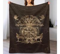 Viking Myth Plush Throw Blanket Fuzzy Soft Blankets Flannel for Couch, Bed, Sofa Warm And Cozy for All Seasons 150×200cm