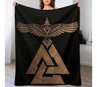 Viking Myth Throw Blanket, Flannel Throw Blanket Sofa Chair Cover Decorative for Bed Couch Soft Chair, Pattern Throw Travel Nap Throws Blanket（130×180cm）
