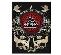 Viking Myth Wooden Jigsaw Puzzle for Adults 500 Piece Puzzles for Kids Challenging Game 55×41cm